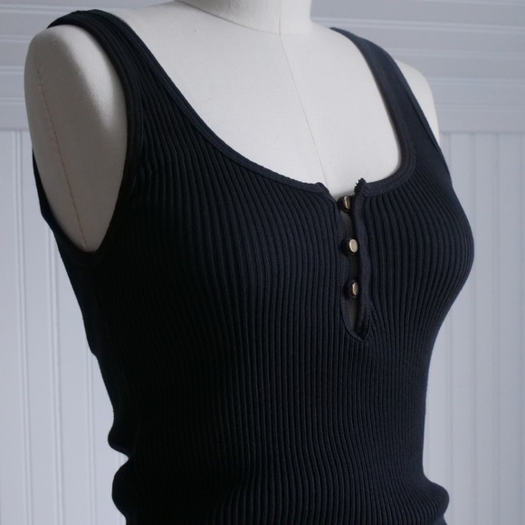 Nation LTD. Los Angeles black ribbed knit tanktop - Picture 2 of 8